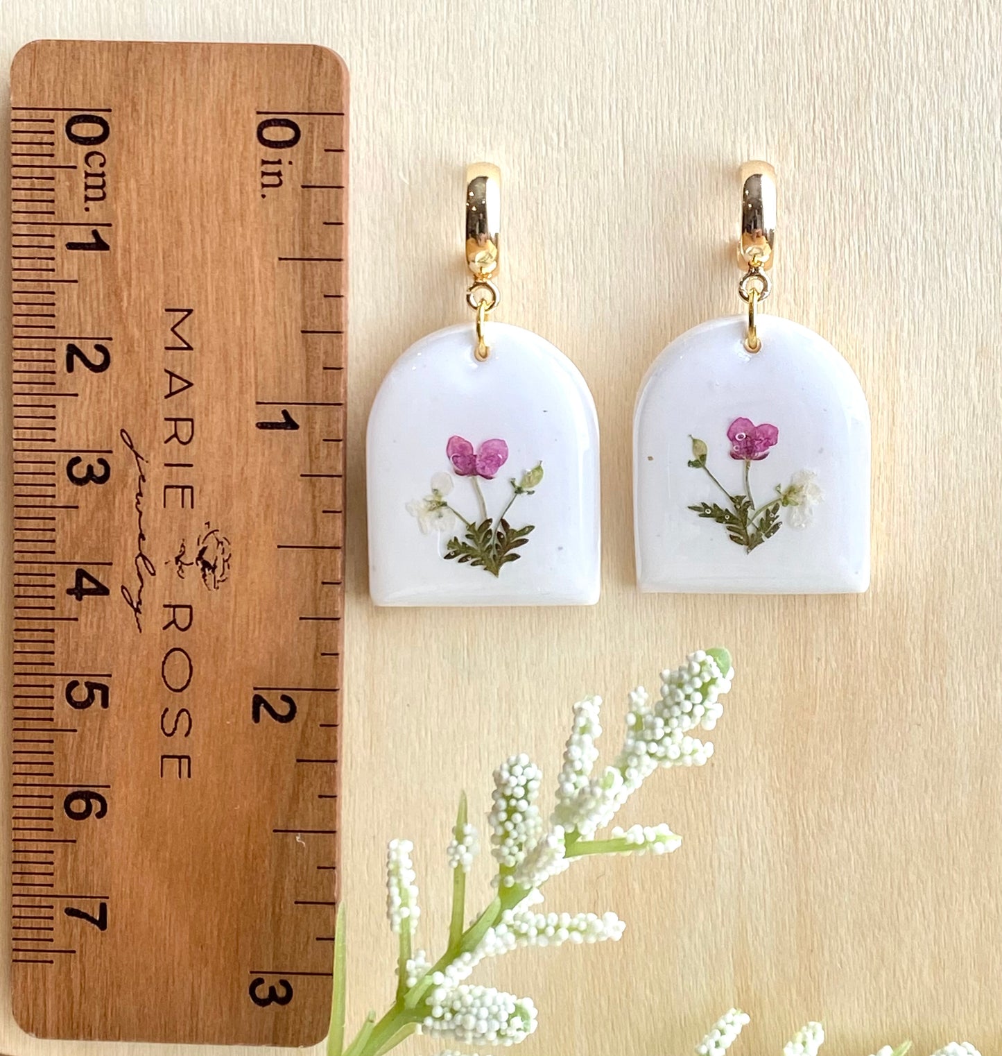 Pressed Flower Arch Dangles - Multiple Styles Available
