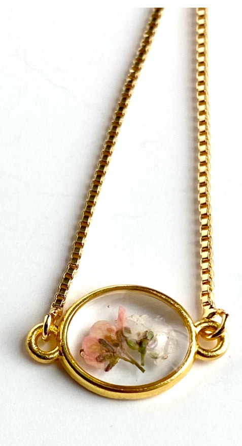 Gold Pressed Flower Bracelet - Multiple Styles Available