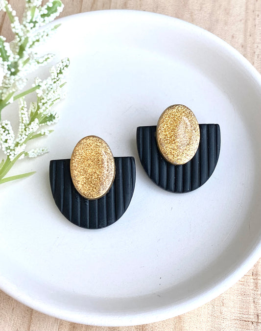Gold and Bold Statement Studs
