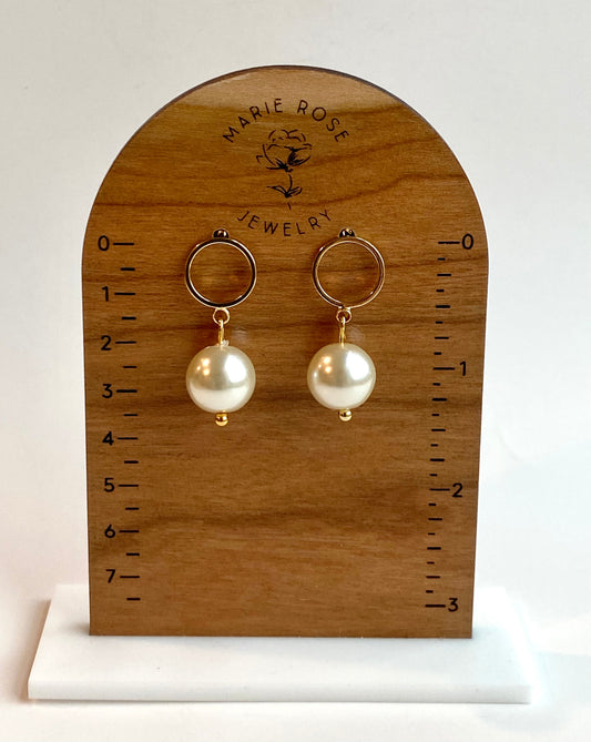 Round Pearl Drop Dangle
