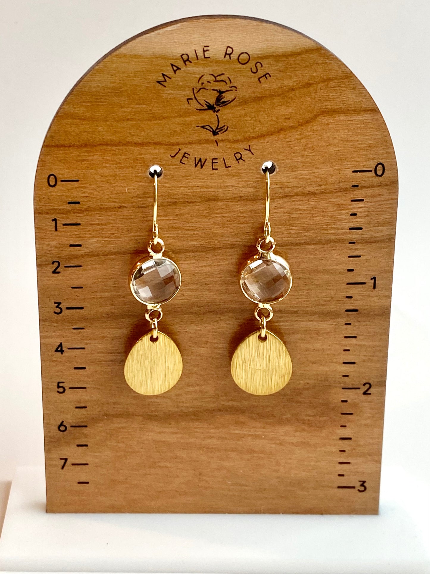 Crystal and Teardrop Dangle