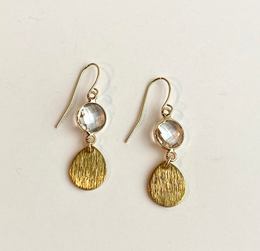 Crystal and Teardrop Dangle
