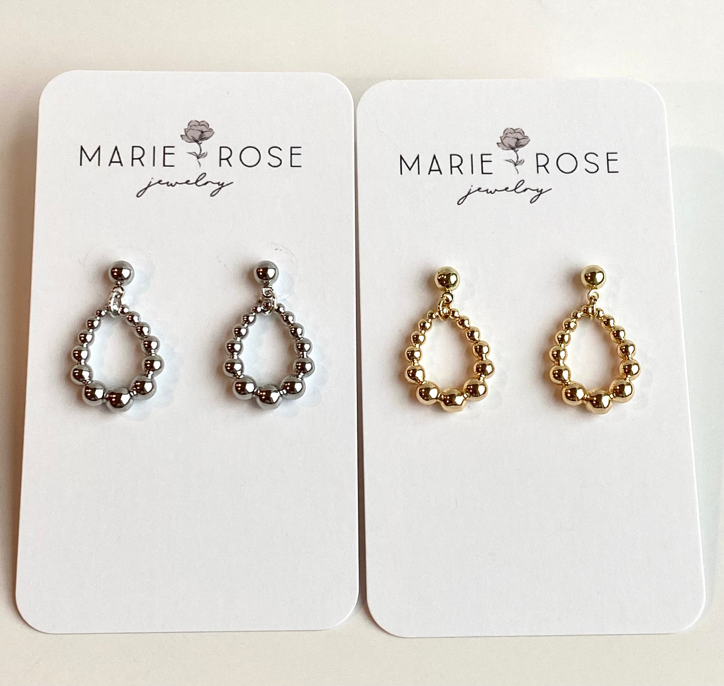 Beaded Teardrop Dangle